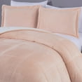 thumbnail image 3 of Chezmoi Collection Ultra-Soft Micromink Sherpa King Size Comforter Set with 2 Pillow Shams, Reversible Plush Bedding Comforter 3-Piece, Blush, 3 of 9