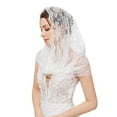 thumbnail image 2 of Latin Mass Veil Floral Lace Mantilla for Head Covering for Infinity Church Veils, 2 of 9