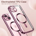 thumbnail image 3 of JETech Electroplated Case for iPhone 15 6.1-Inch, Camera Lens Full Protection, Compatible with MagSafe Wireless Charging, Shockproof Soft TPU Phone Cover (Red), 3 of 7