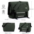 thumbnail image 2 of OIWAS 15.6 inch Laptop Messenger Briefcase for Men Women, Large Casual Satchel with Shoulder Strap, Green, 2 of 8
