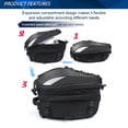 thumbnail image 3 of Bolsa trasera impermeable para motocicleta, bolsa multifuncional para asiento trasero de motocicleta, mochila para motocicleta de alta capacidad., 3 of 8