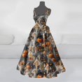 thumbnail image 2 of Halloween pour Femmes Robe Évasée Imprimée Sans Manches Tunique Invité de Mariage Robe de Soirée Formelle Tenue Élégante, 2 of 3