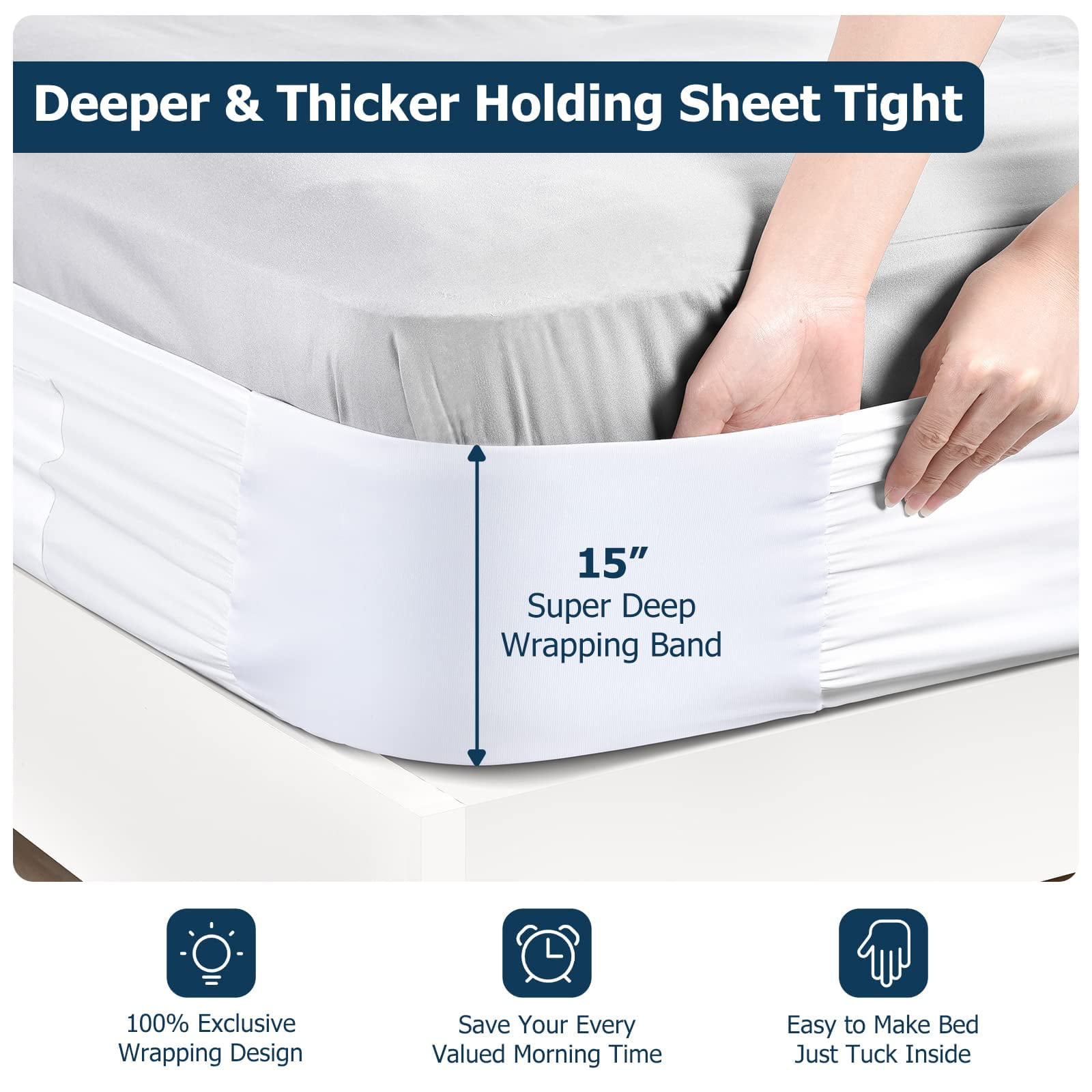 Buy Bed Scrunchie Sheet Holder Straps, Bed Sheet Holder Straps, Sheet  Corner Holders, 360 Degree Bed Sheet Tightener, Ideal for All Mattress  Sizes at ShopLC.