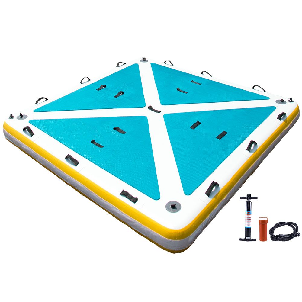 Blue Water Toys Inflatable Deck Water Raft, Regular 5ft x 8ft x 6in