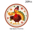thumbnail image 3 of Thanksgiving Turkey Paper Plates, 20 Pack Disposable Party Tableware for Holiday Dinner Buffet Family Gathering and Fall Celebrations, 3 of 6