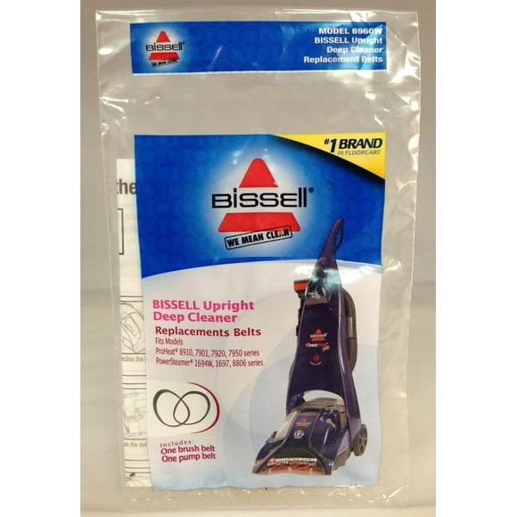 Cleaning Kit Vacuum Parts & Accessories Genuine Bissell Pro-Heat Steamer Belt Set 6960W