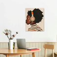 thumbnail image 3 of Nawypu Girl Canvas Art, Black Print Art, Black Woman Wall Decor, Melanin Art, African American Art, Music Art, Song Lover Decorations, Mid Century Modern Posters, Framed Black Girl Pictures Ready, 3 of 5