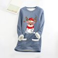 thumbnail image 5 of WEAIXIMIUNG Sweatshirts Courts pour Femmes Grande Taille Pull Thermique à Manches Longues Col Rond avec Poche, 5 of 5