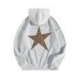 thumbnail image 3 of Leopard Star Hoodies for Women Oversized Cheetah Graphic Long Sleeve Hooded Sweatshirt Fashion Y2k Streetwear Pullover Tops, 3 of 4