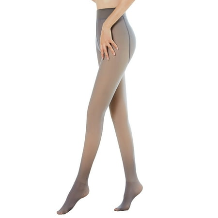 

Winter Fleece Lined Tights for Women Warm Fake Translucent Nude Tights Fleece Pantyhose