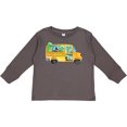 thumbnail image 3 of Inktastic Back to School Bus with Dinosaurs Boys or Girls Long Sleeve Toddler T-Shirt, 3 of 5