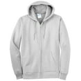thumbnail image 5 of Port & Company Essential Fleece Full Zip Hooded Sweatshirt-4XL (Ash), 5 of 6