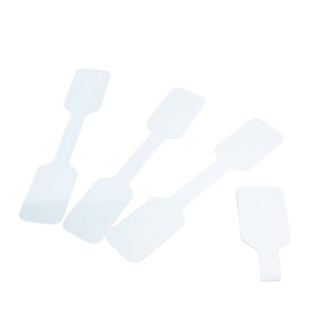 100PCS Kraft Paper Jewelry Price Tag Labels - Blank, Adhesive, Round & Square, White & Brown