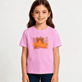 thumbnail image 2 of Girls Graphic Tees Pumpkin Bow Fall Leaves Kids T Shirt Thanksgiving 100% Cotton Short Sleeve Soft Tops 4-13Y, 2 of 5