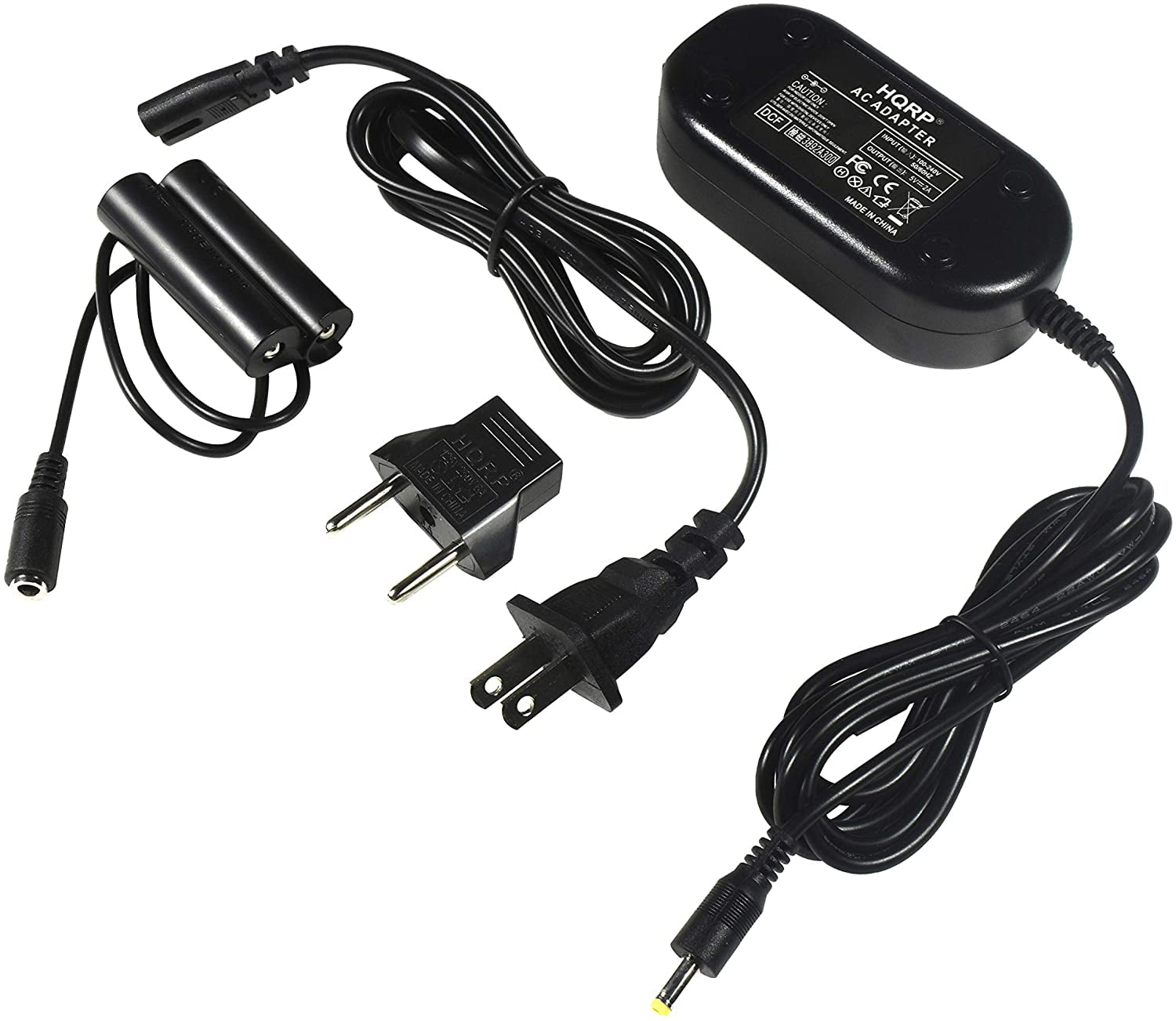HQRP Kit AC Power Adapter and DC for Fuji Fujifilm Finepix S2800HD, S2900, S2940, S2950, S2980, S2990, S3200, S4200, S4250, S4300, S4400, S4500, S4500HD Digital Camera plus Euro Plug Adapter -