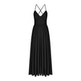 thumbnail image 5 of Women Elegant Dresses Formal Plain Grace Sleeveless Temperament Slip Vneck Maxi Long Slit Dresses Homecoming Party Beach Wedding Guest Solid Color Bodycon Dresses for Curvy Women, 5 of 6