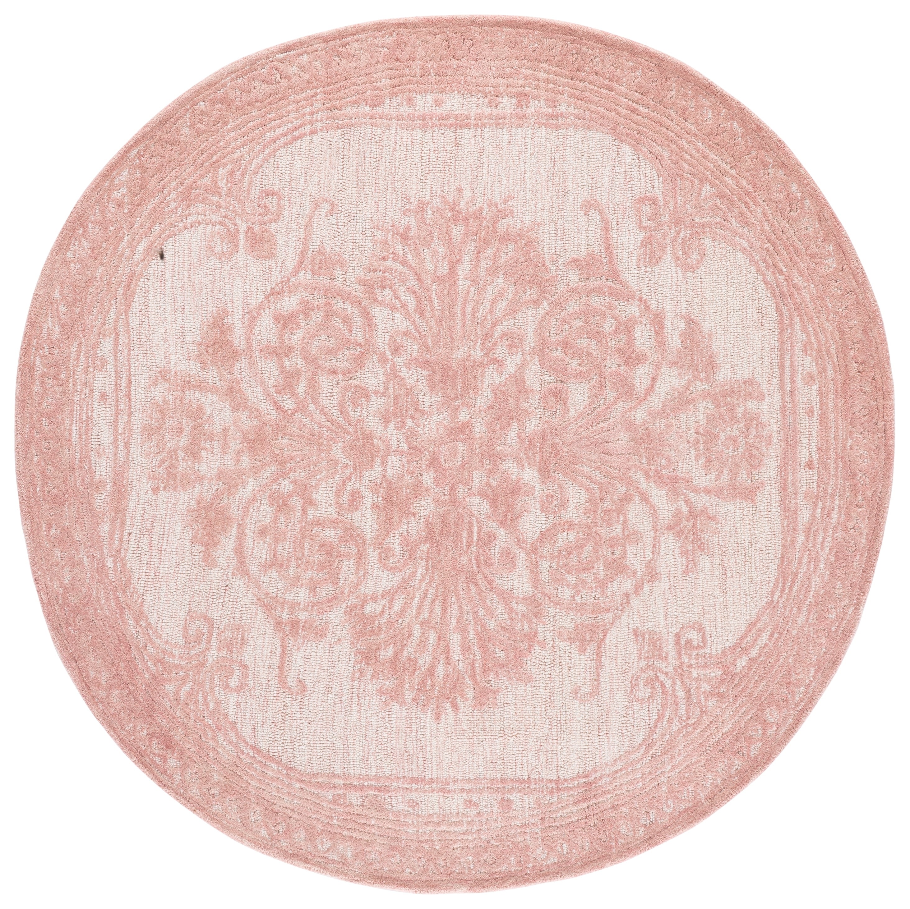 Safavieh Metro Gertrude Medallion Area Rug, Pink/Ivory, 4' x 4' Round