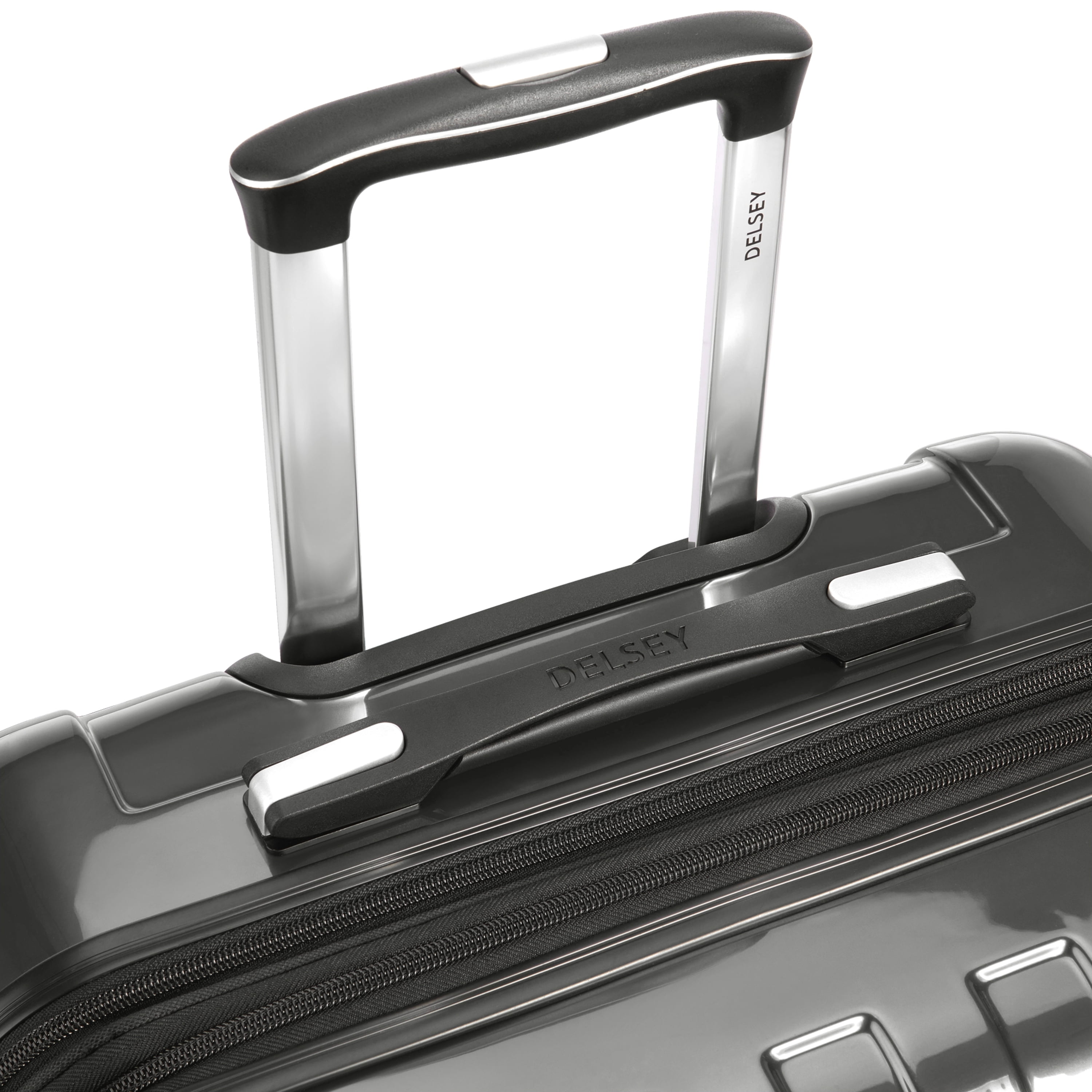 DELSEY PARIS Helium Aero International Carry-on Hardside Expandable Spinner Luggage, Brushed Metal