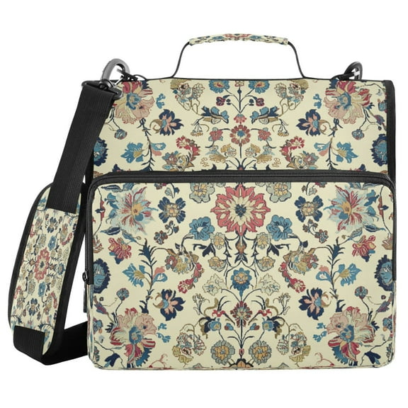 YAZAOO Zipper Binder trapper keeper Documents Organized Design Timeless Garden Tapestry Printed