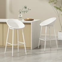 Stylish & Durable Barstools, PP, White (Set of 2)