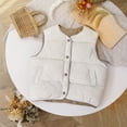 thumbnail image 4 of Chaquetas y abrigos casuales sin mangas y sin capucha de invierno de color sólido con plumón, chaqueta sin mangas y sin capucha para niños, abrigos casuales, chaquetas, abrigos de poliéster para niños, 4 of 7