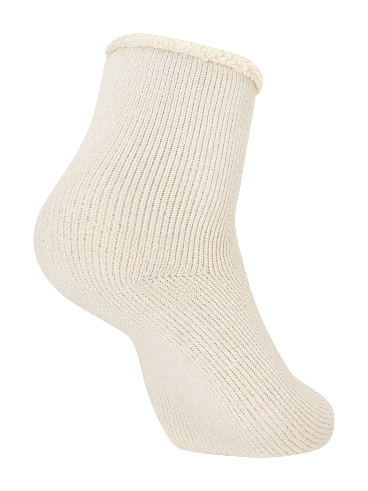 GoldToe Edition Women's Roll Top Terry Quarter Socks Assorted, 3 Pairs, Size 6-9