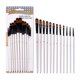 thumbnail image 4 of 12 pinceles de pintura para artistas Set pincel de nailon para pintura de acrílico, acuare, pintura adultos Pros Guache - Filbert Avelna Sunnimix Cepillo de pintura del artista, 4 of 5