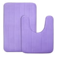 thumbnail image 2 of Home Memory Foam Non-slip Washable Warm Toilet Pads Mats Rug 2 in 1 Purple, 2 of 6