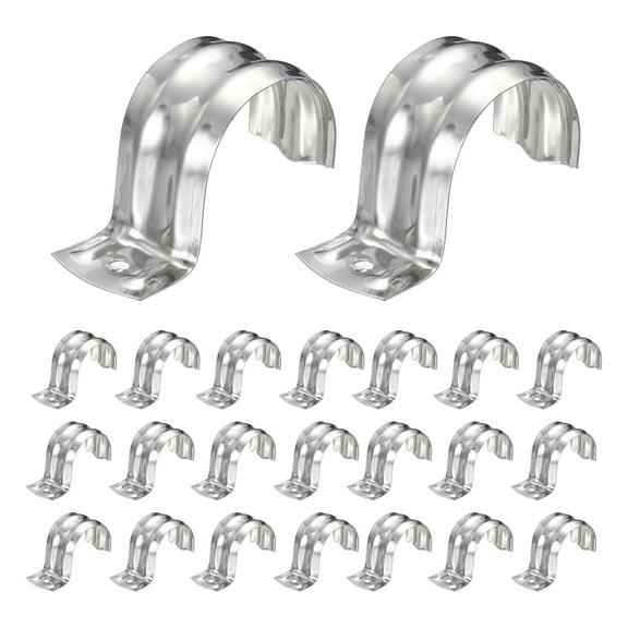 Uxcell 52pcs Conduit Clamp 1 1/4 Inch, 1 Hole Stainless Steel Pipe Strap, Rigid Metal Conduit Hanger for Pipe Fixing, Tube Wire Installation