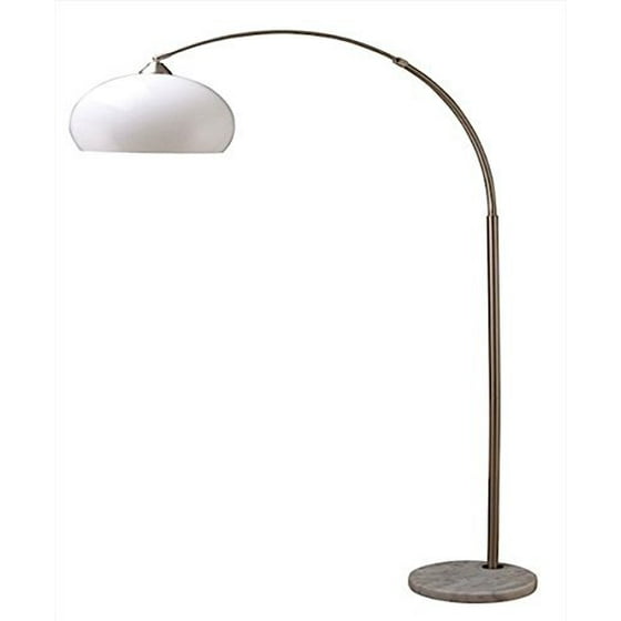 Ore International 6937sn Modern Silver Arc Floor Lamp On