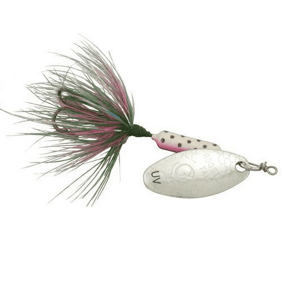 Yakima Bait Worden's Original UV Coated Rooster Tail, Inline Spinnerbait Fishing Lure, Tinsel Glitter Rainbow, 1/8 oz.