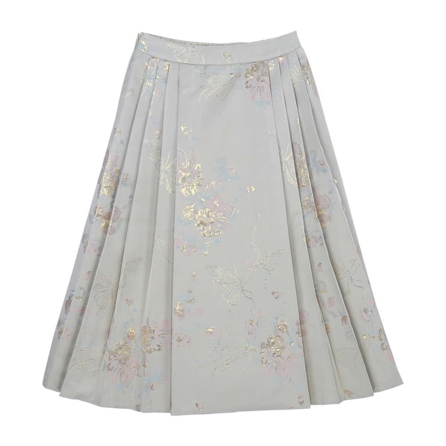 Jupes Maxi pour Femmes Mode Style National Léger Jupe Printemps Rétro Visage de Cheval Zen Plissé Vêtements d'Été pour Femmes Beige m
