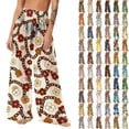 thumbnail image 1 of Pincandy Women See Through Sheer Mesh Pants Beach Swimsuit Bikini Bottom Cover up Party Club Elastic High Waist Wide Leg Pants, 1 of 7