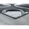 thumbnail image 2 of Designer Home Swan Area Rug 2050 10372 Riley Grey Curves Rings 5' 3" x 7' 6" Rectangle, 2 of 2