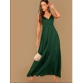 thumbnail image 2 of Maxi Vestido Dama de Fiesta Elegante Playa Cruzado en Satin -Verde-XS DaraBaby Shein Vest062, 2 of 6