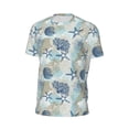 thumbnail image 5 of Rocae Algae Corals and Seashells for Men's Mesh Quick-Dry Short Sleeve Workout T-Shirt,Mens Crew Neck Tee Lightweight Soft Classic T Shirts Medium, 5 of 9