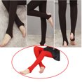 thumbnail image 3 of Qarigey Mallas térmicas para mujer, terciopelo elástico, grueso, suave, cómodo, ropa interior de invierno, calcetines, pantalones pitillo Prendas para la parte inferior del cuerpo Rojo, 3 of 6