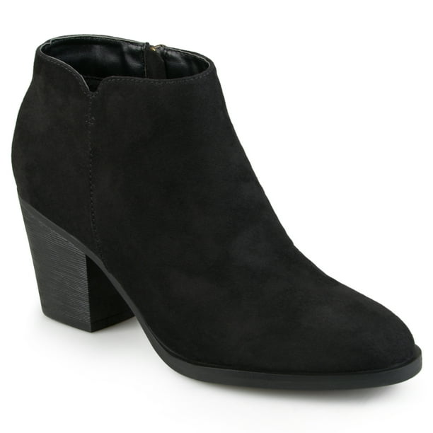 chunky heel ankle bootie