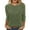 Army Green, variant on New trends for her GaThRRgYP Crewneck Tee with Long Sleeves,Fashion Women's Casual Solid Color Round Neck 3/4 Sleeve T-shirt Top Blouse Navy S