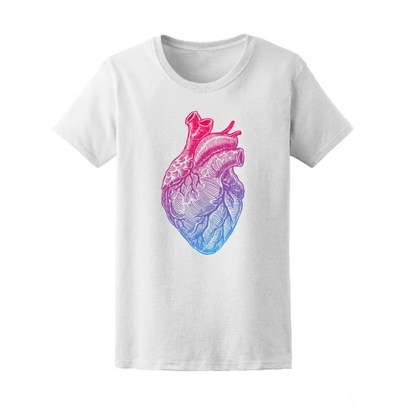 Colorful Human Heart T-Shirt Women -Image by Shutterstock, Female XX-Large