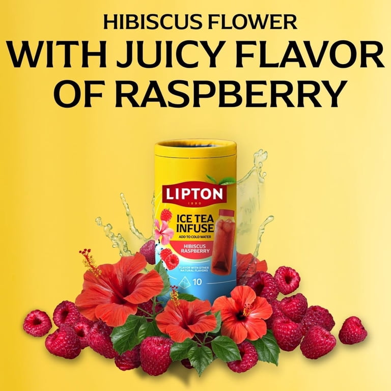 Lipton Ice Tea Infuse Hibiscus Raspberry Citrus Cold Brew Tea Bags