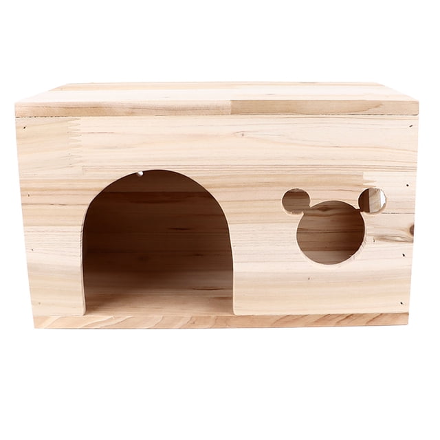 Maison en Bois pour Animaux Maison Cachette pour Animaux Cabane en Bois pour Animaux de Compagnie Grande Taille