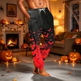 thumbnail image 4 of Hsovts Pajama Pants Men Funny Bat Graphic Ultra Lightweight Drawstring Stretch Pants 2026 New Fashion Comfy Relaxed Trousers with Pockets Red M, 4 of 7