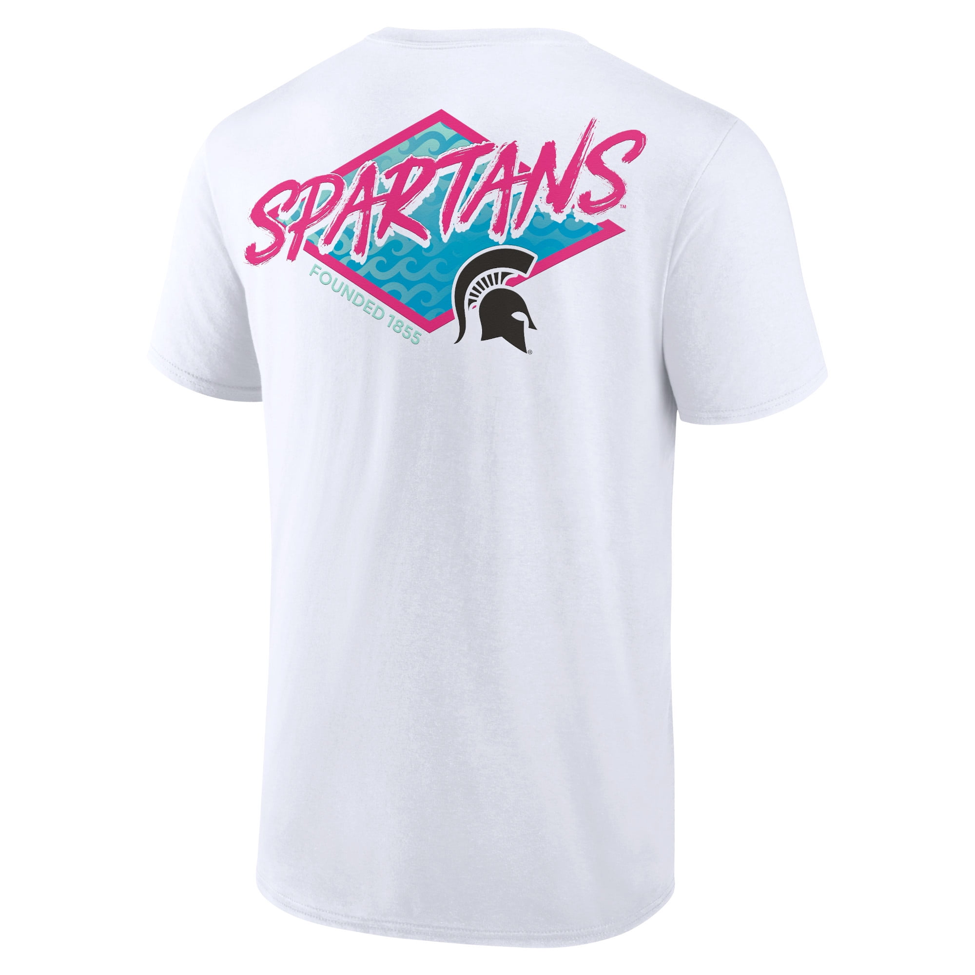 Men's White Michigan State Spartans Surf Break T-Shirt