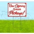 thumbnail image 1 of NOW OFFERING CURBSIDE PICKUP (18" x 24") Yard Sign, Includes Metal Step Stake, 1 of 6