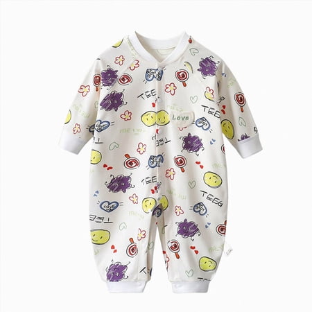 CAUYDY Newborn Gifts for Baby Boy 3 6 9 12 18 24 Months Preemie Girl Loungewear Infant Long Sleeve Bodysuit Fall Winter Romper Sleepers Sizes 0-3 Months Light Yellow