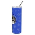 thumbnail image 3 of Carolines Treasures WDK1213TBL20 Shih-Tzu Silver and White Design2  Stainless Steel 20 oz Skinny Tumbler Blue 20 oz, 3 of 4