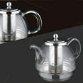 thumbnail image 3 of Induction Cooker Special Glass Teapot, Heat Resistant Borosilicate Glass Teapot With Stainless Steel Inner Filter,tea Kettle Stovetop Clear Glass Flower Teapot A, 3 of 5