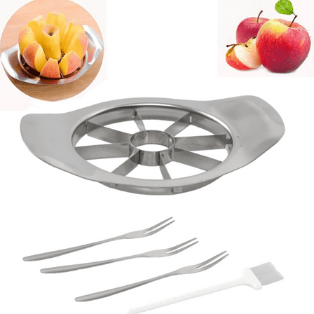 CCF Apple Cutter 8-Wedge, Stainless Steel Apple Slicer and Corer for Pears, Potatoes,Onions