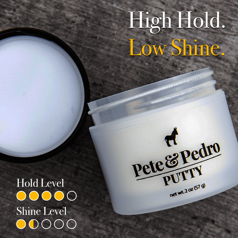 Pete & Pedro PUTTY - Hair Putty for Men Strong Hold and Low Shine, 2 oz.